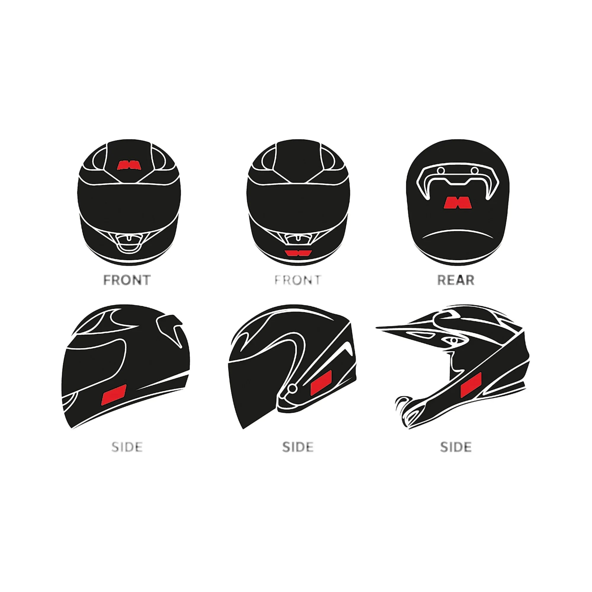 Booster Kit Adesivi Riflettenti per Casco Accessori Casco Moto
