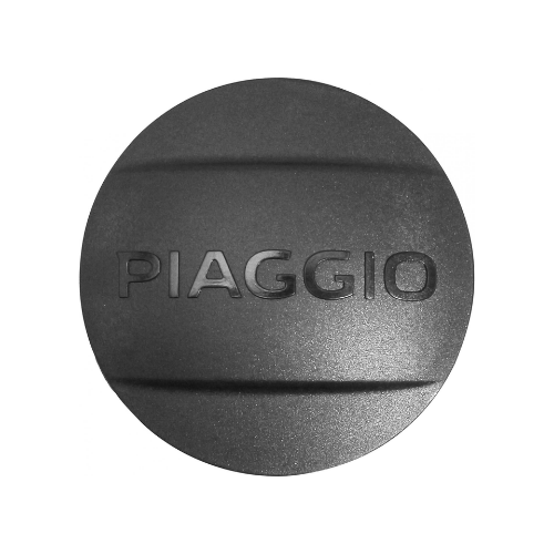 Piaggio CM155110 coperchietto nero del coperchio trasmissione con logo PIAGGIO, ricambio originale