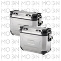 Kappa Moto Coppia Valigie Laterali Kappa K'Voyager KVG3733APACK2 Alluminio 37+33 Litri – MONOKEY® CAM SIDE Alluminio naturale Stoccaggio e carico per veicoli - Moon Bike - Vista 1