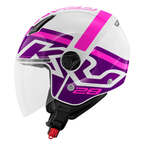 Casco Demi-Jet Kappa KV28R Join Bianco/Viola - Moon Bike - Vista 1