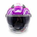 Casco Demi-Jet Kappa KV28R Join Bianco/Viola - Moon Bike - Vista 3
