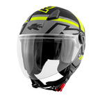 Casco Demi-Jet Kappa KV28R Join Nero/Titanio/Giallo - Moon Bike - Vista 2