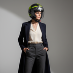 Casco Demi-Jet Kappa KV28R Join Nero/Titanio/Giallo - Moon Bike - Vista 7