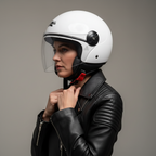 Casco Demi-Jet Kappa KV40 EVO Basic Bianco Lucido ECE 22-06 - Moon Bike - Vista 7