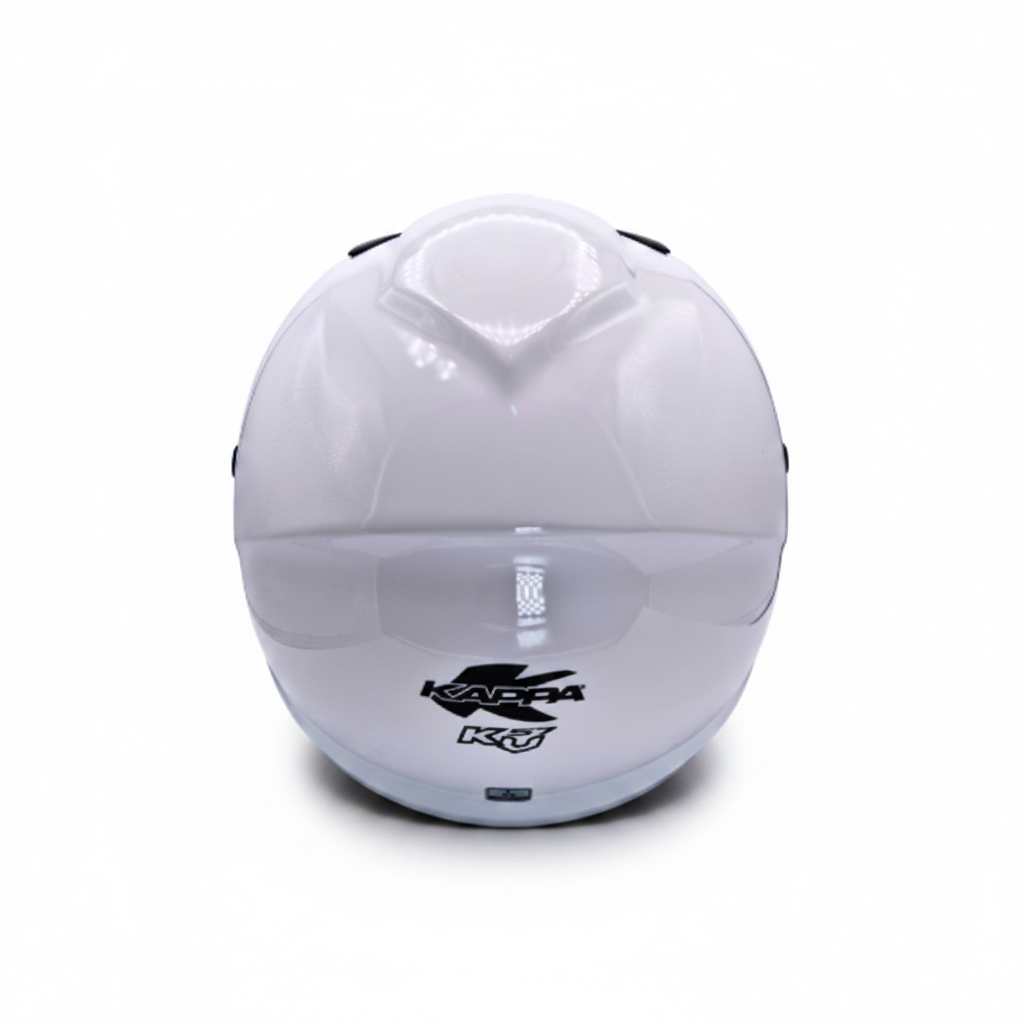 Casco Demi-Jet Kappa KV57 Basic Bianco Lucido con Doppia Visiera - Moon Bike - Vista 4