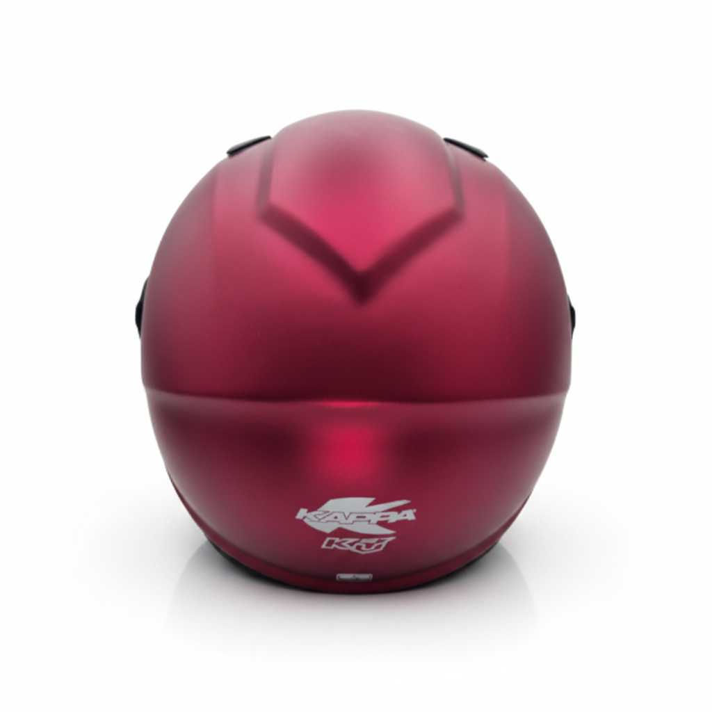 Casco Demi-Jet Kappa KV57 Basic Bordeaux Opaco con Doppia Visiera - Moon Bike - Vista 4