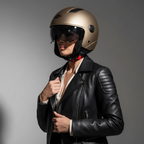 Casco Demi-Jet Kappa KV58 Basic Nichel Opaco con Visierino Fumè - Moon Bike - Vista 7