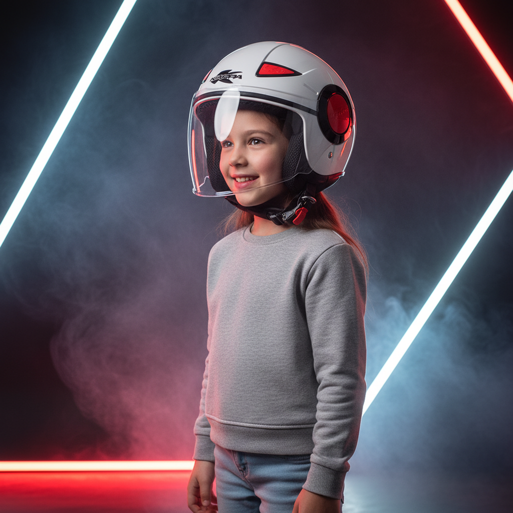 Casco Jet Junior Kappa KJ05 Bianco Lucido - Moon Bike - Vista 12