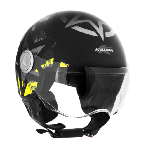 Casco Jet Kappa KV20F Rio Camouflage su Nero Opaco - Moon Bike - Vista 3