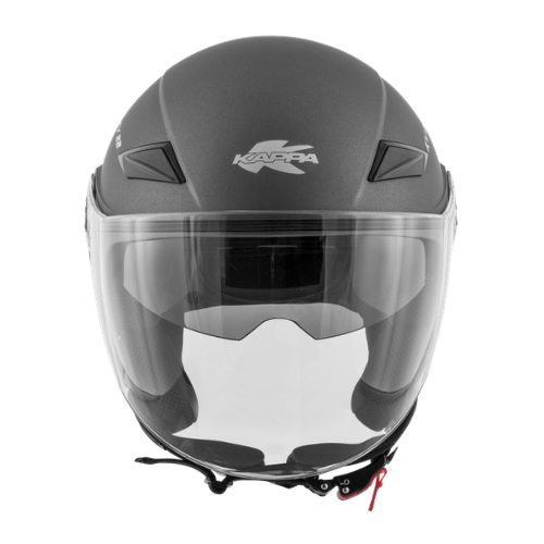 Casco Jet Kappa KV22 Florida Titan Doppia Visiera Titanio - Moon Bike - Vista 4
