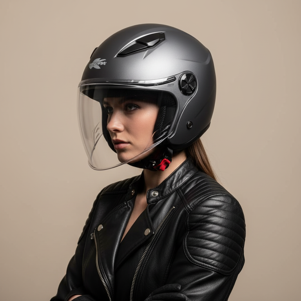 Casco Jet Kappa KV61 Titanio Opaco – ECE 22.06 - Moon Bike - Vista 7