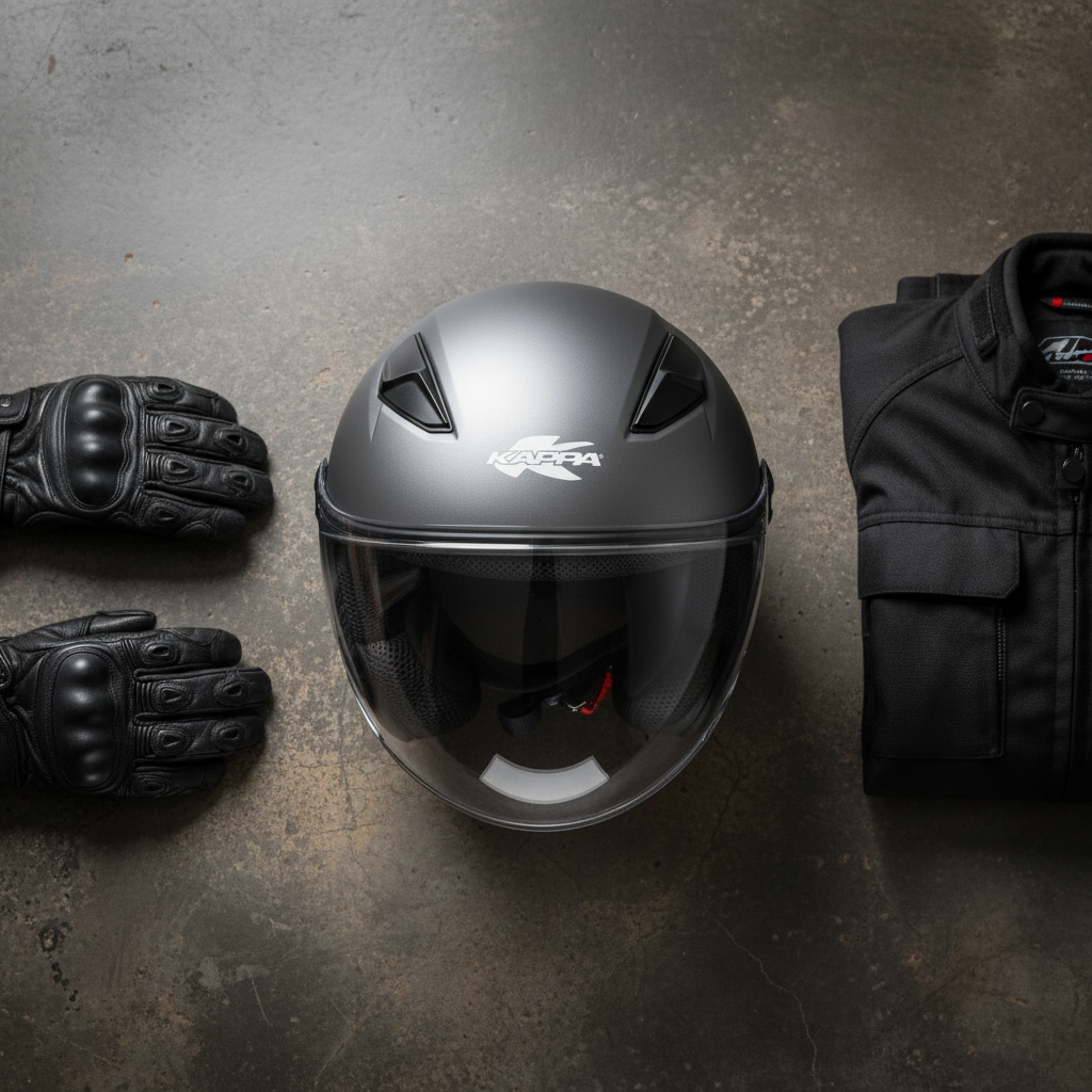 Casco Jet Kappa KV61 Titanio Opaco – ECE 22.06 - Moon Bike - Vista 5