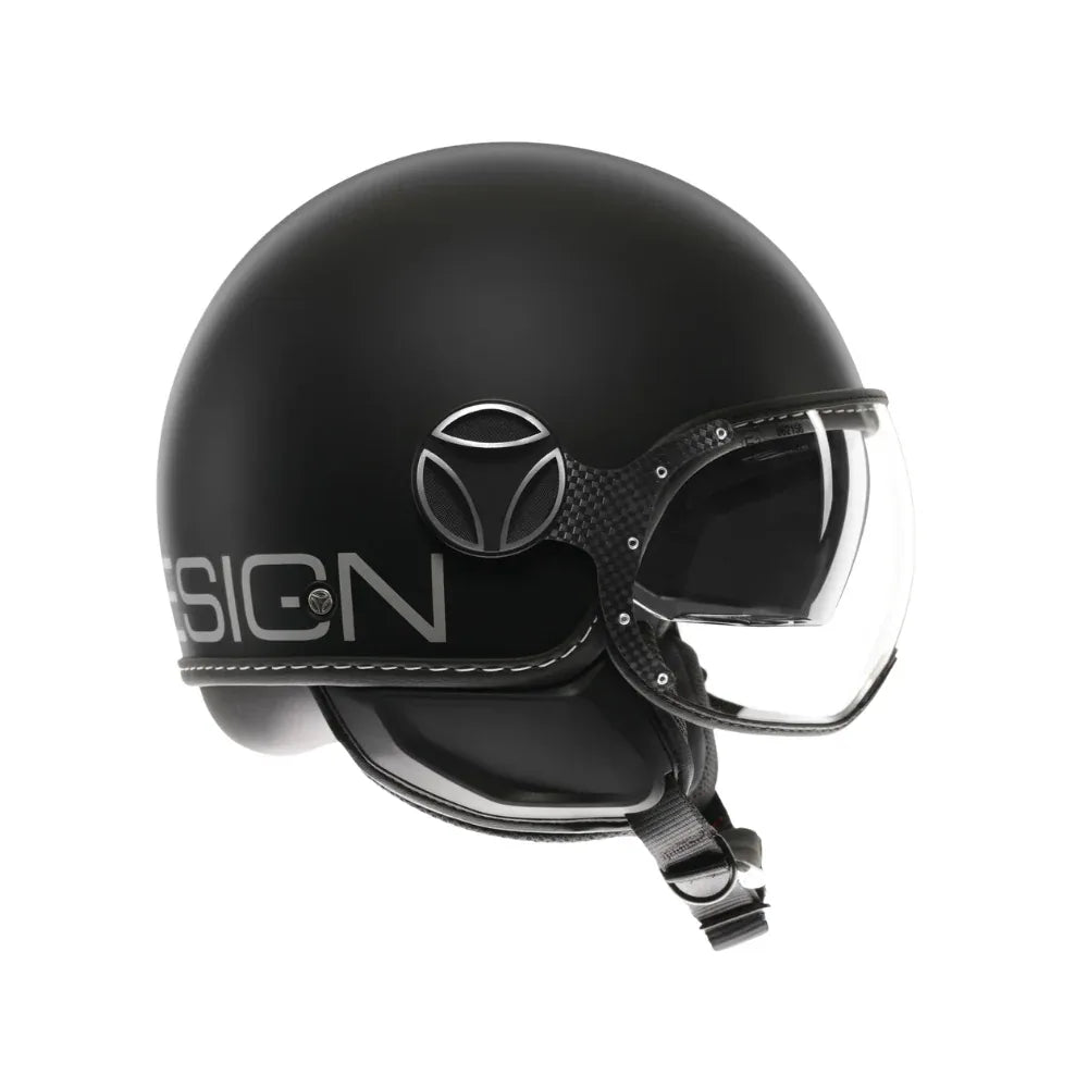 MOMODESIGN FGTR EVO E2206 Casco Jet Nero Opaco Argento – Doppia Visiera Omologato ECE 22.06