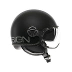 MOMODESIGN FGTR EVO E2206 Casco Jet Nero Opaco Argento – Doppia Visiera Omologato ECE 22.06