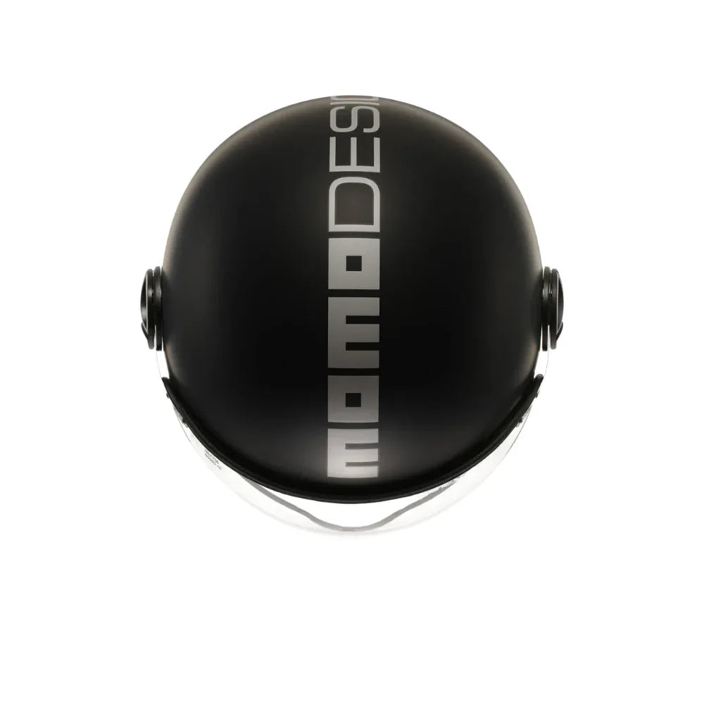 MOMODESIGN FGTR EVO E2206 Casco Jet Nero Opaco Argento – Doppia Visiera Omologato ECE 22.06