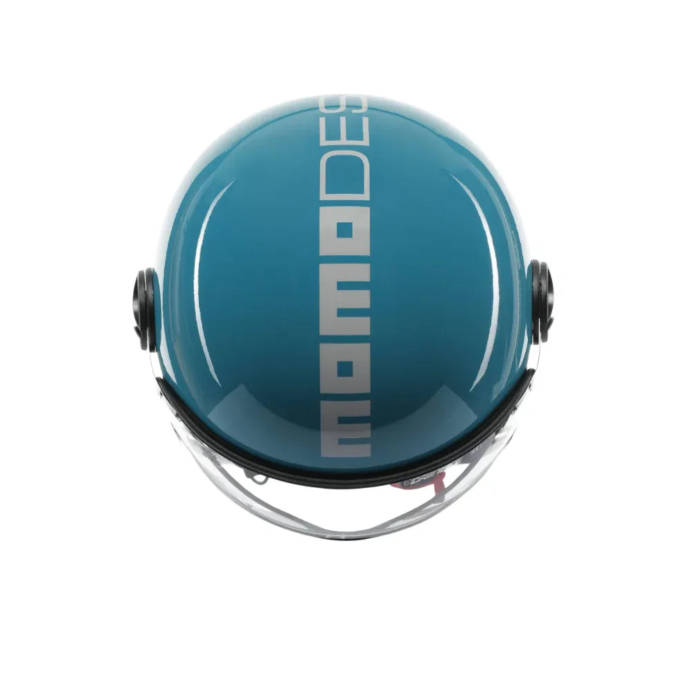 Momo Design Momo Design FGTR Classic Candy Casco Jet Blu Lago / Bianco Lucido – ECE 22.06 Calotta ABS Bianco Caschi aperti - Moon Bike - Vista 2