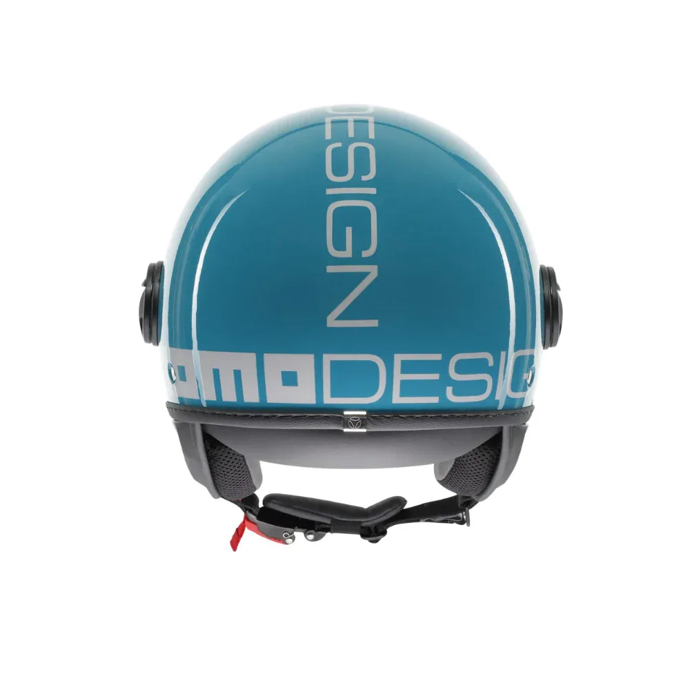 Momo Design Momo Design FGTR Classic Candy Casco Jet Blu Lago / Bianco Lucido – ECE 22.06 Calotta ABS Bianco Caschi aperti - Moon Bike - Vista 3