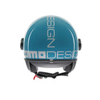 Momo Design Momo Design FGTR Classic Candy Casco Jet Blu Lago / Bianco Lucido – ECE 22.06 Calotta ABS Bianco Caschi aperti - Moon Bike - Vista 3