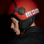 Momo Design Casco Jet Momo Design FGTR Classic Candy E2206 Rosso Opaco Bianco – Moto Scooter Bianco Caschi aperti - Moon Bike - Vista 9