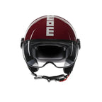 Momo Design Momo Design FGTR Classic Casco Jet E2206 Candy Viola Bianco – ABS Visiera Antigraffio Bianco Caschi aperti - Moon Bike - Vista 5