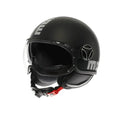 Momo Design FGTR EVO Casco Jet E2206 Nero Opaco Argento – Doppia Visiera