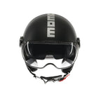 Momo Design FGTR EVO Casco Jet E2206 Nero Opaco Argento – Doppia Visiera