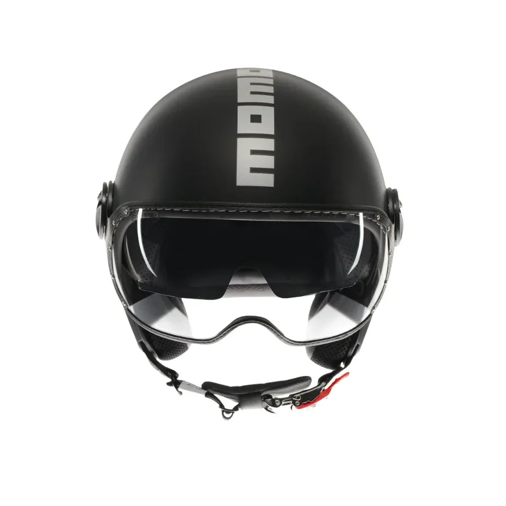 Momo Design FGTR EVO Casco Jet E2206 Nero Opaco Argento – Doppia Visiera