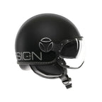 Momo Design FGTR EVO Casco Jet E2206 Nero Opaco Argento – Doppia Visiera