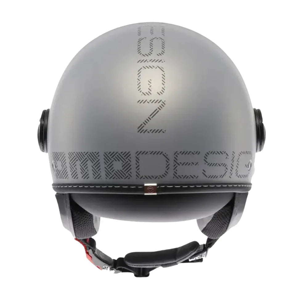 Momo Design FGTR EVO HIP E2206 Casco Jet Grigio Opaco Ceruleo – Doppia Visiera