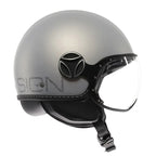 Momo Design FGTR EVO HIP E2206 Casco Jet Grigio Opaco Ceruleo – Doppia Visiera