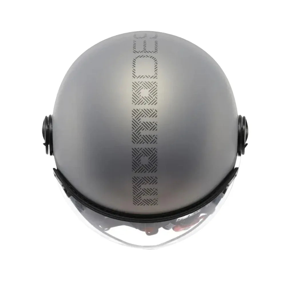 Momo Design FGTR EVO HIP E2206 Casco Jet Grigio Opaco Ceruleo – Doppia Visiera