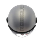 Momo Design FGTR EVO HIP E2206 Casco Jet Grigio Opaco Ceruleo – Doppia Visiera