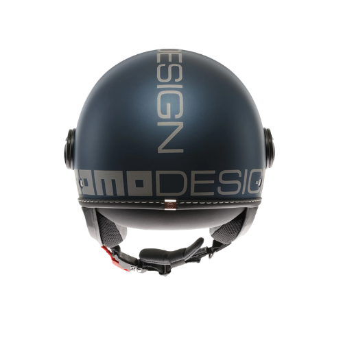 Momo Design Casco Jet Momo Design FGTR EVO E2206 Mono Matt Avio Silver – Visierino Parasole ECE 22.06 Blu Caschi aperti - Moon Bike - Vista 4