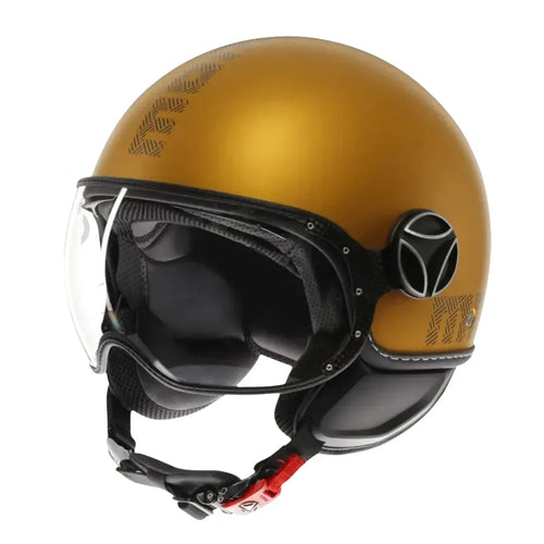 Momo Design Casco Jet Momo Design FGTR EVO HIP E2206 Ocra Opaco Grigio – Doppia Visiera Carbonio ECE 22.06 Grigio Caschi aperti - Moon Bike - Vista 1