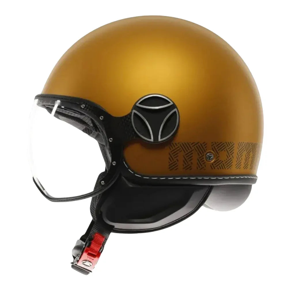 Momo Design Casco Jet Momo Design FGTR EVO HIP E2206 Ocra Opaco Grigio – Doppia Visiera Carbonio ECE 22.06 Grigio Caschi aperti - Moon Bike - Vista 2