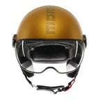 Momo Design Casco Jet Momo Design FGTR EVO HIP E2206 Ocra Opaco Grigio – Doppia Visiera Carbonio ECE 22.06 Grigio Caschi aperti - Moon Bike - Vista 6