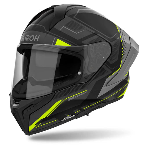 Airoh Casco Matryx Rocket Yellow Matt - Airoh Caschi integrali - Moon Bike - Vista 1
