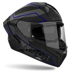 Airoh Casco Matryx Sentinel Blue Matt - Airoh Blu Caschi integrali - Moon Bike - Vista 2