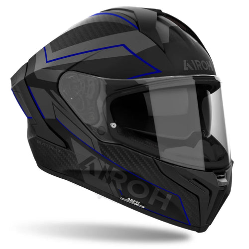 Airoh Casco Matryx Sentinel Blue Matt - Airoh Blu Caschi integrali - Moon Bike - Vista 2