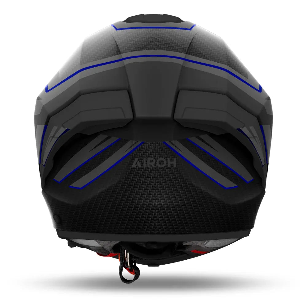Airoh Casco Matryx Sentinel Blue Matt - Airoh Blu Caschi integrali - Moon Bike - Vista 3