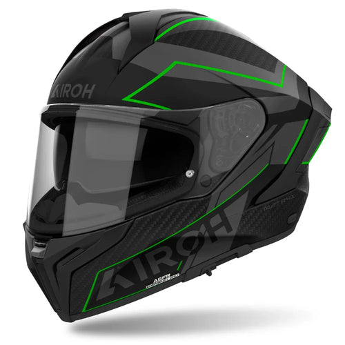 Airoh Casco Matryx Sentinel Green Matt - Airoh Caschi integrali - Moon Bike - Vista 1