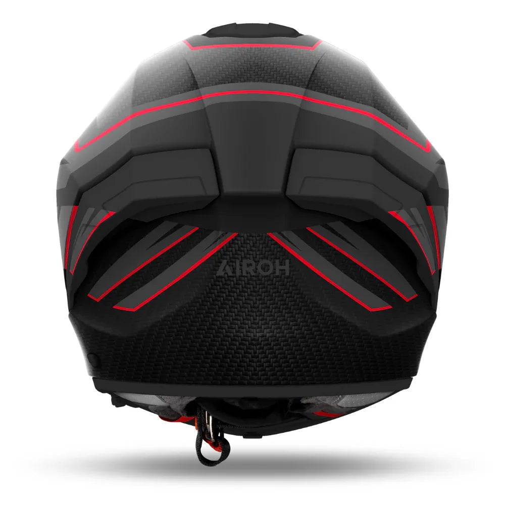 Airoh Casco Matryx Sentinel Red Matt - Airoh Caschi integrali - Moon Bike - Vista 3