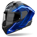 Airoh Casco Matryx Wide Blue Gloss - Airoh Blu Caschi integrali - Moon Bike - Vista 1