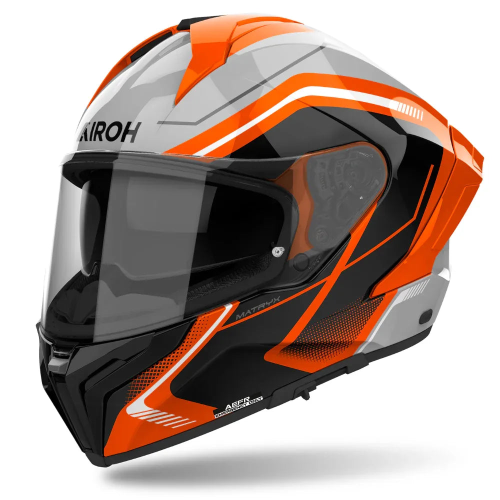 Airoh Casco Matryx Wide Orange Gloss - Airoh Caschi integrali - Moon Bike - Vista 1