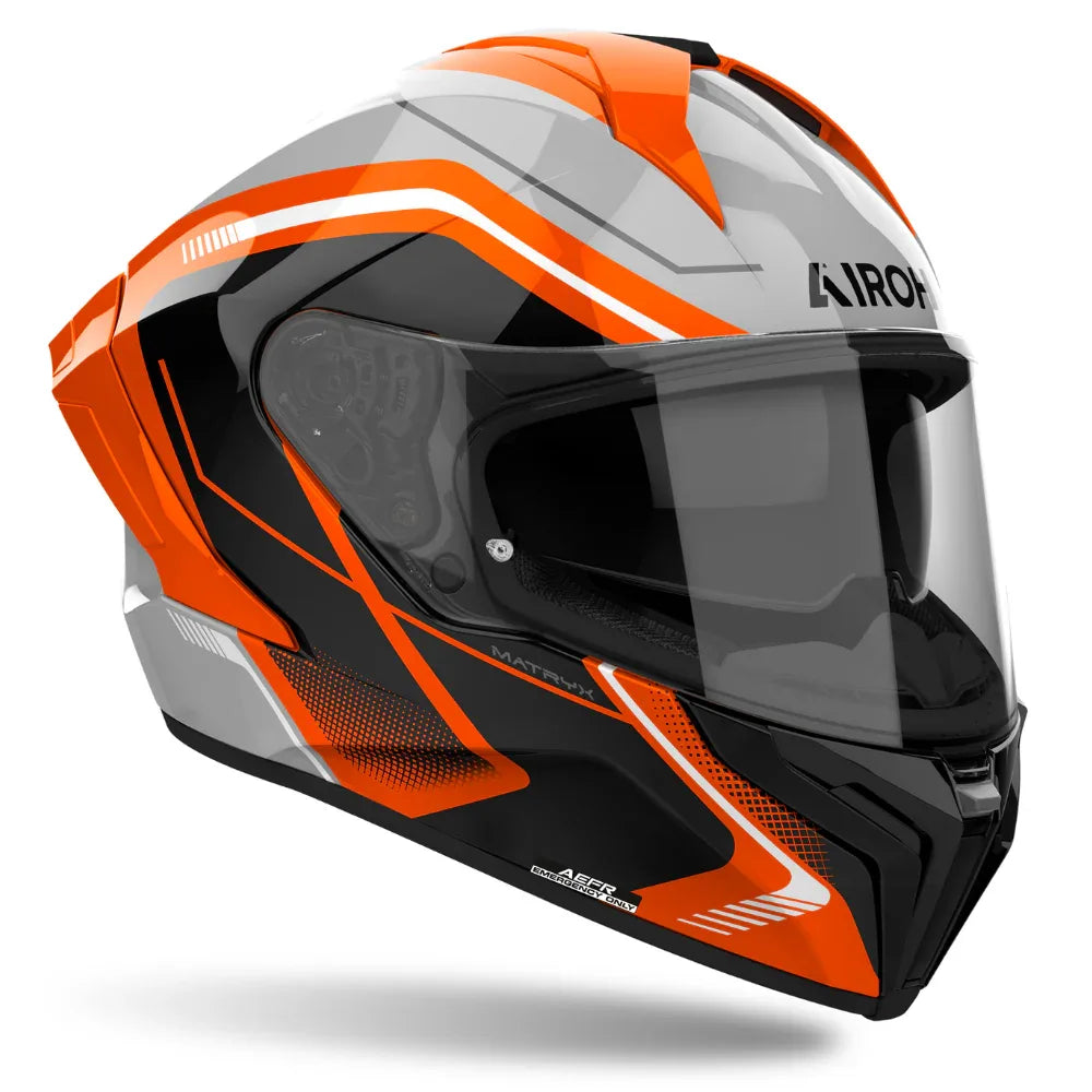 Airoh Casco Matryx Wide Orange Gloss - Airoh Caschi integrali - Moon Bike - Vista 2