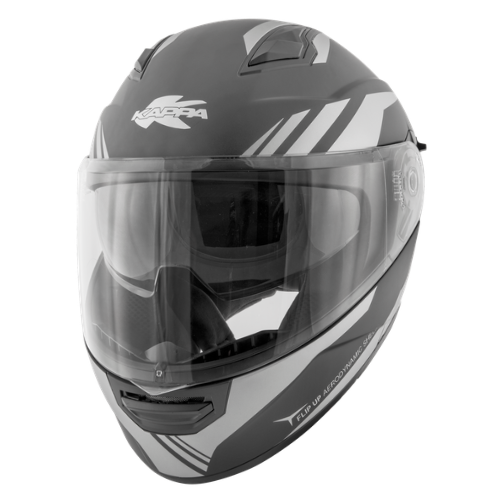 Casco Modulare Kappa KV31 Arizona Grigio Opaco/Argento - Moon Bike - Vista 1