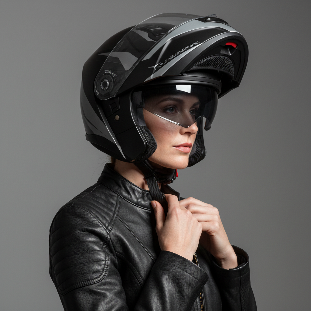 Casco Modulare Kappa KV31 Arizona Grigio Opaco/Argento - Moon Bike - Vista 13