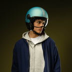Casco Momo Design FGTR EVO Blu Primavera Silver - lifestyle