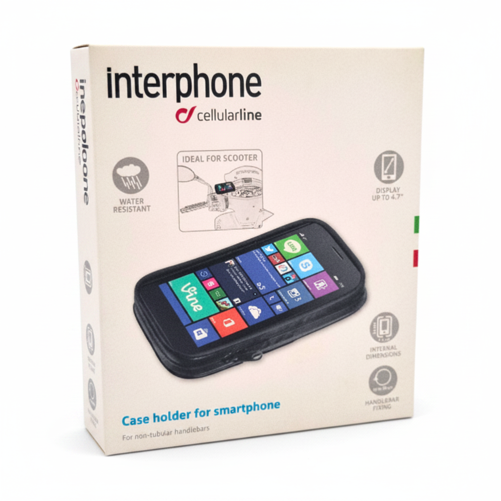 Cellularline SSCGPS47 Supporto Smartphone 4.7" Manubrio Non Tubolare Scooter Moto – Impermeabile 360°