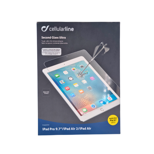 Cellularline Second Glass Vetro Temperato iPad Air 2 / Pro 9.7 / iPad 5 6 Gen – TEMPGLASSIPAD6